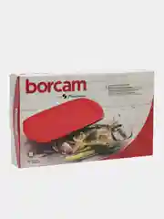 Форма Borcam стеклянная 2л, жаропрочная, прямоугольная, пластиковая крышка, СВЧ, духовка
