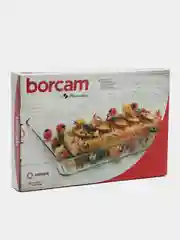 Противень  для запекания 3,8л Borcam, в духовку, форма жаропрочная, стеклянная, 40х27х5см