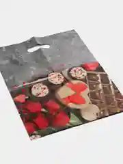 Золотой пакет подарочный