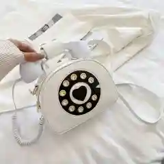 Белый сумка женская, в форме телефона