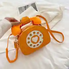 Оранжевый сумка женская, в форме телефона