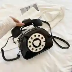 Черный сумка женская, в форме телефона