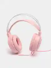 Розовый наушники игровые, с микрофоном, RGB подсветкой и объемным звуком, 2 цвета