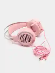 Розовый наушники игровые, с микрофоном, RGB подсветкой и объемным звуком, 2 цвета