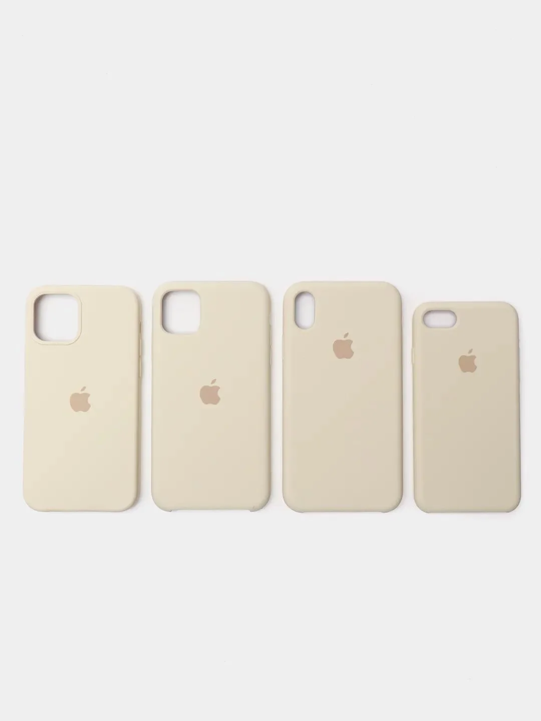 Кремовый чехол Silicone Case для iPhone (айфон) 7, 8, XS, XR, 11, 12, 13, XS Max, Pro, Max, Plus, силиконовый