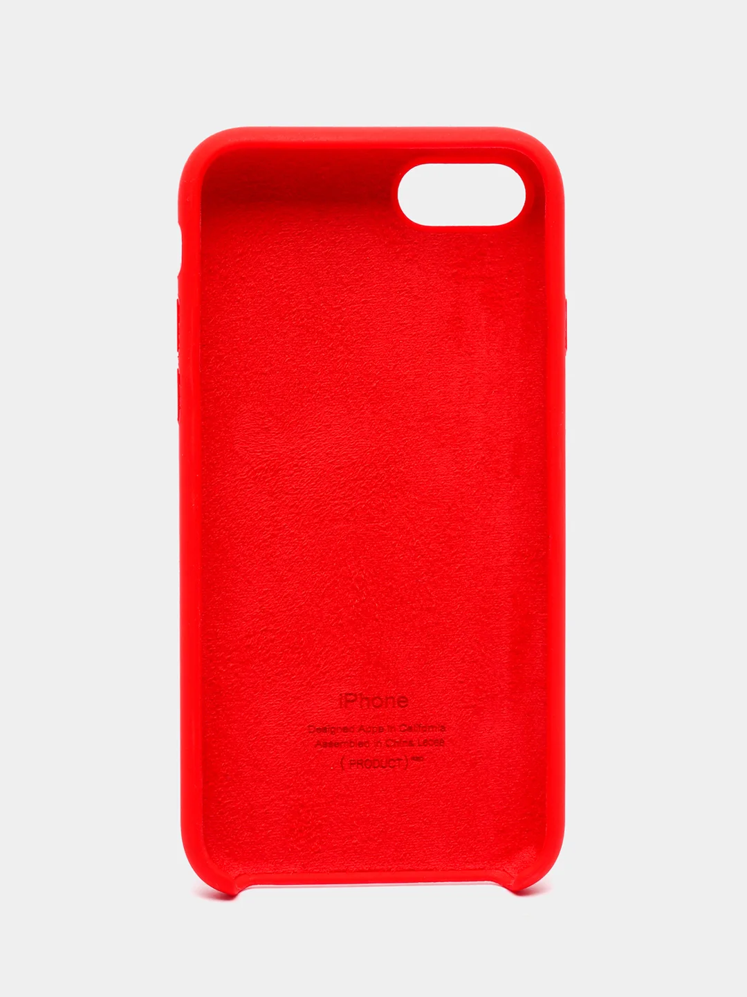 Красный чехол силиконовый iPhone 6/6S, 7/8/SE 2020, Plus, X/XS, XR, 11, 12, Pro, Max