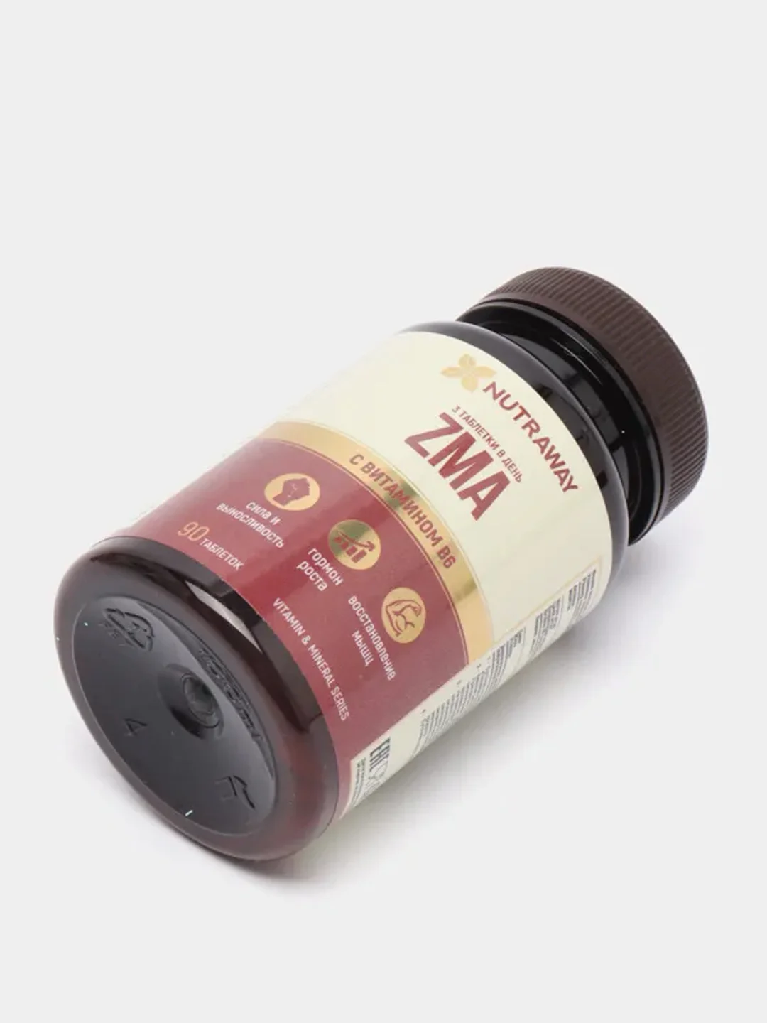 БАД к пище Nutraway ZMA, цинк, магний, аспарагиновая кислота , 90/120 таблеток