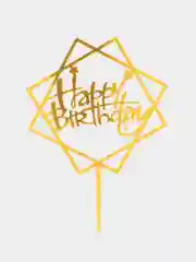 Бронзовый украшение для торта "С днем родждения", топпер "Happy Birthday"