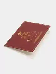 Алый новогодняя открытка в подарочном крафтовом конверте, 115 х 85 мм