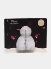 Бронзовый новогодняя 3D открытка в красном подарочном конверте, 10,5 х 15,5 см