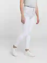 Белый джинсы женские Skinny, утепленные, высокая посадка