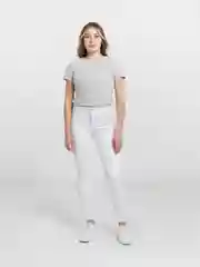 Белый джинсы женские Skinny, утепленные, высокая посадка