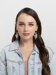 Белый серьги змеи