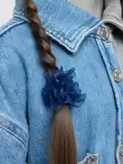 Белый резинки для волос с рюшей, 2 штуки