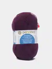Индиго пряжа Пехорка "Кроссбред Бразилии", 50% шерсть мериноса, 50% акрил, 100 г, 500 м