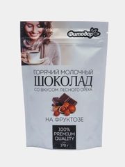 Какао-напиток "Горячий шоколад молочный со вкусом лесного ореха" на фруктозе, 170 г