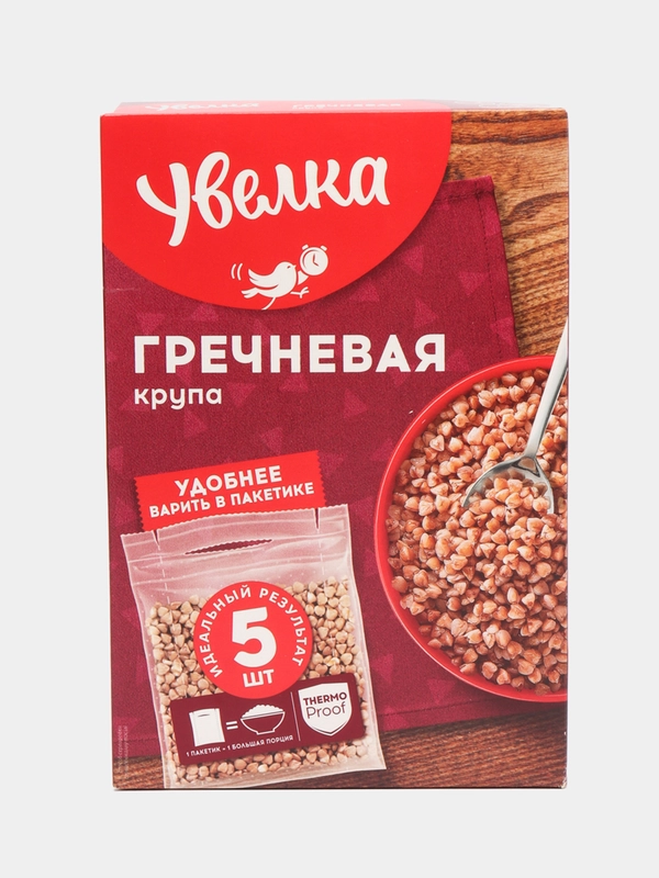 Крупа гречневая Увелка ядрица быстроразваривающаяся "Экстра", 5 х 80 г