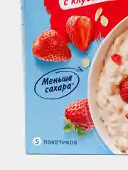 Каша быстрого приготовления Увелка "Овсяная", с клубникой,  5 х 40 г