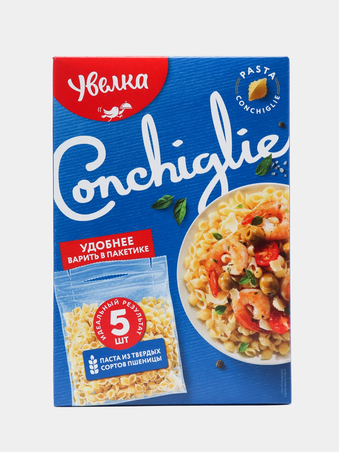 Паста Увелка "Конкильи", 5 х 80 г