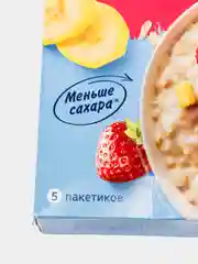 Каша быстрого приготовления Увелка "Овсяная", с бананом и клубникой, 5 х 40 г