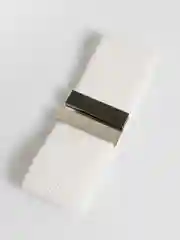 Белый эластичный пояс с пряжкой, женский, под серебро, 3 расцветки