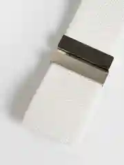 Белый эластичный пояс с пряжкой, женский, под серебро, 3 расцветки