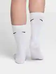 Носки женские высокие, белые, с принтом, спортивные