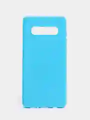 Голубой чехол Samsung Galaxy S10+ / S10 Plus, Галакси С10+ / С10 Плюс, силиконовый цветной матовый