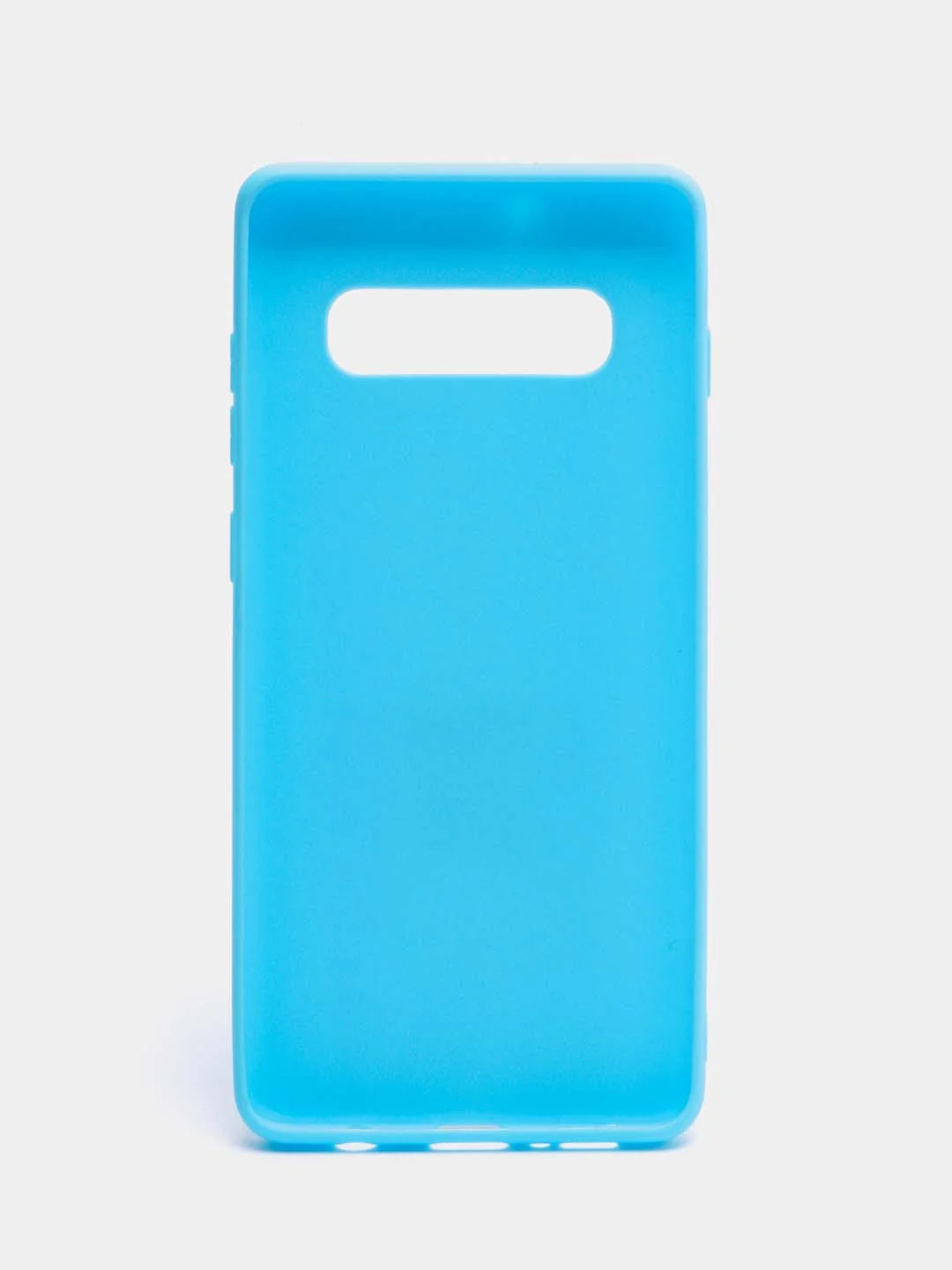 Голубой чехол Samsung Galaxy S10+ / S10 Plus, Галакси С10+ / С10 Плюс, силиконовый цветной матовый