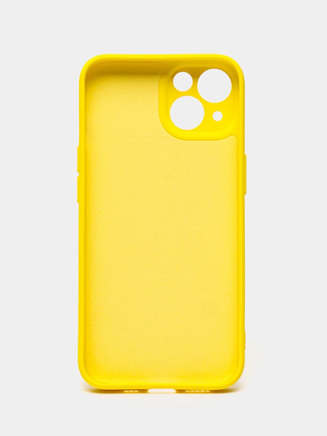 Желтый чехол iPhone 13 Mini 12 Mini 13 Pro с защитой камеры силиконовый с бархатной подкладкой