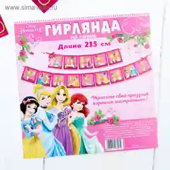 Гирлянда растяжка для девочки "С Днем Рождения" 4 вида