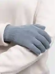 Розовый перчатки вязаные