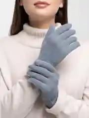 Серый перчатки вязаные