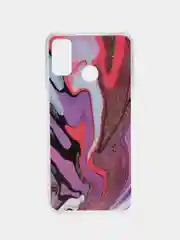 Пурпурный чехол Huawei Honor 9X Lite, Honor 8X, Хонор 8Х, силиконовый с мраморным рисунком