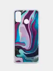 Индиго чехол Huawei Honor 9X Lite, Honor 8X, Хонор 8Х, силиконовый с мраморным рисунком