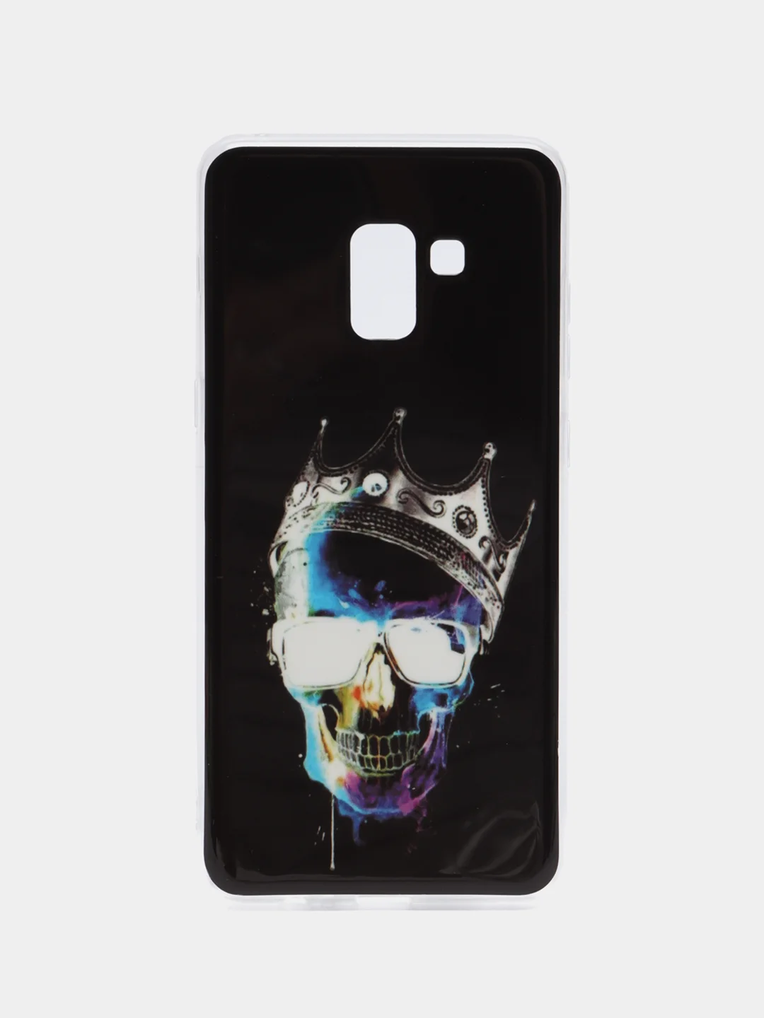 Черный чехол Samsung Galaxy A8+ (A8 Plus), Самсунг Галакси А8+ / А8 Плюс силиконовый с рисунком