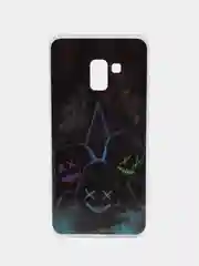 Тёмно-зелёный чехол Samsung Galaxy A8+ (A8 Plus), Самсунг Галакси А8+ / А8 Плюс силиконовый с рисунком