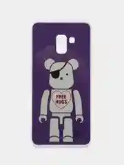 Пурпурный чехол Samsung Galaxy A8+ (A8 Plus), Самсунг Галакси А8+ / А8 Плюс силиконовый с рисунком