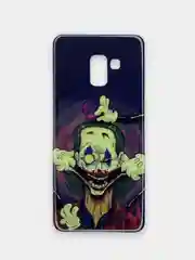 Тёмно-бордовый чехол Samsung Galaxy A8+ (A8 Plus), Самсунг Галакси А8+ / А8 Плюс силиконовый с рисунком