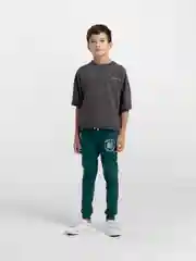 Тёмно-зелёный спортивные штаны для мальчиков 7-16 лет. 100% хлопок