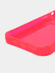 Красный силиконовый чехол с отсеком, карманом для карты IPhone 7-13 Pro Max, прозрачный