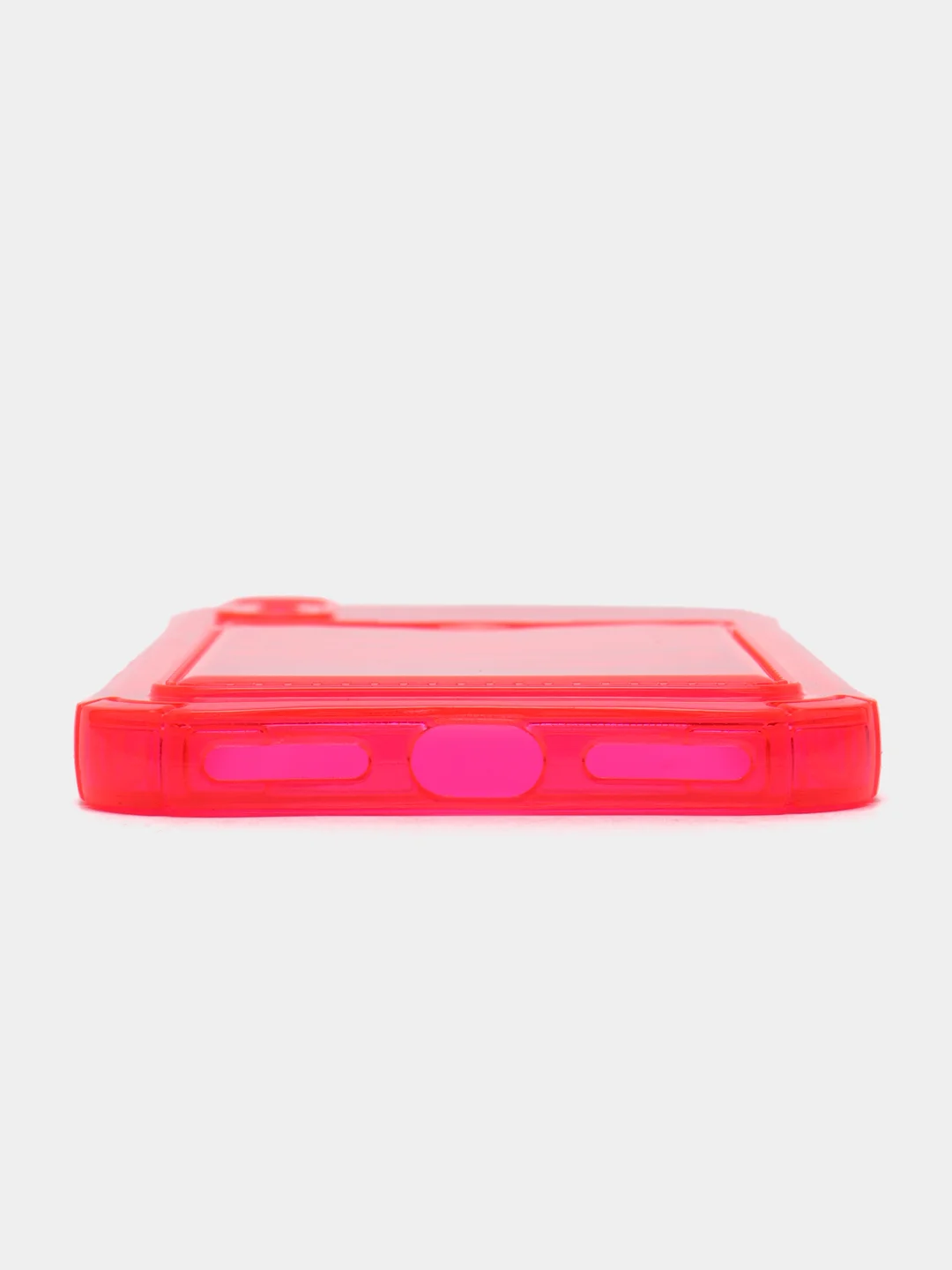 Красный силиконовый чехол с отсеком, карманом для карты IPhone 7-13 Pro Max, прозрачный