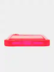 Красный силиконовый чехол с отсеком, карманом для карты IPhone 7-13 Pro Max, прозрачный