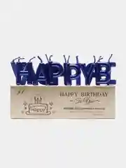 Синий свечи для торта Happy Birthday
