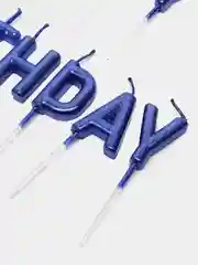 Синий свечи для торта Happy Birthday