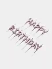Розовый свечи для торта Happy Birthday