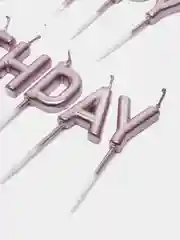 Розовый свечи для торта Happy Birthday