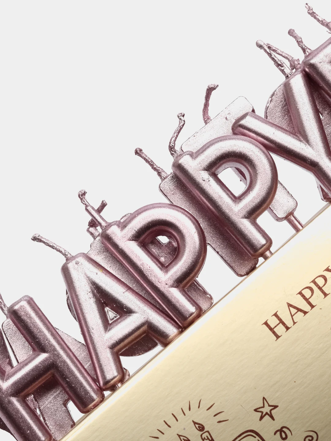 Розовый свечи для торта Happy Birthday