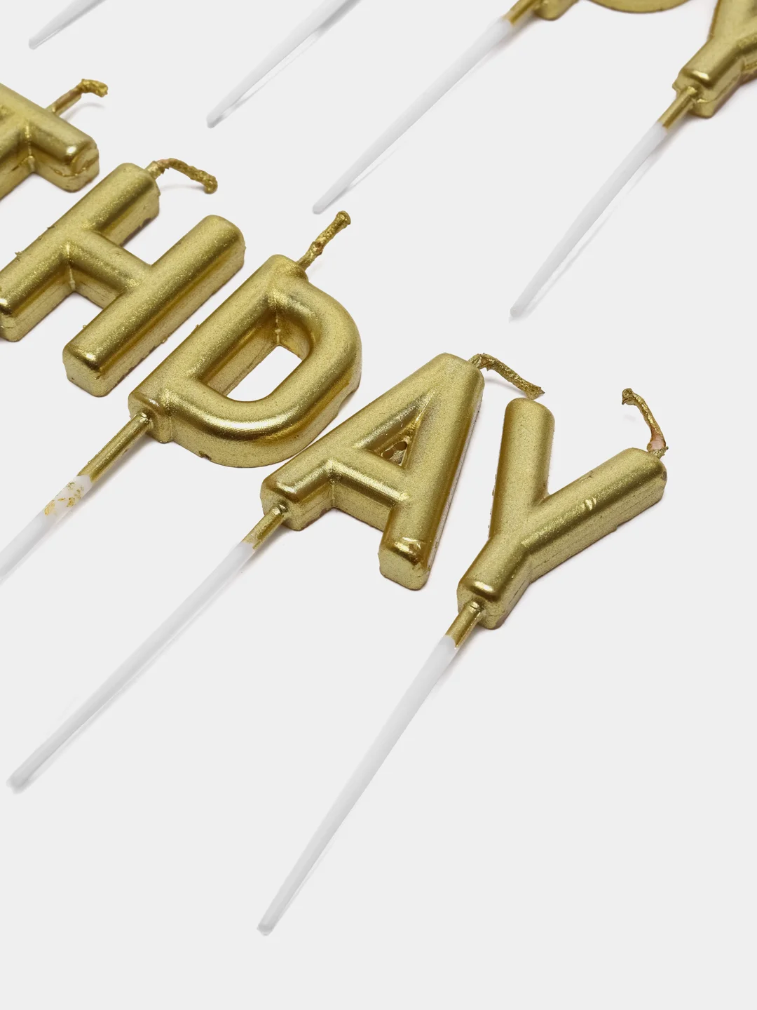 Золотой свечи для торта Happy Birthday