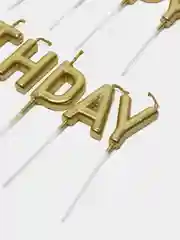 Золотой свечи для торта Happy Birthday